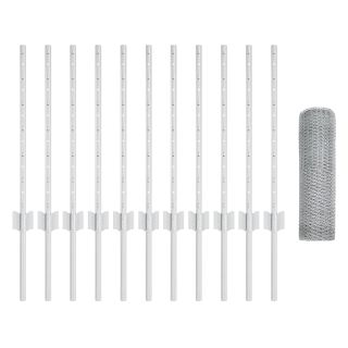 Aia postid 11 tk U-kanal 60 cm tsingitud teras,Kuusnurga aed 0.6x25 m tsingitud teras