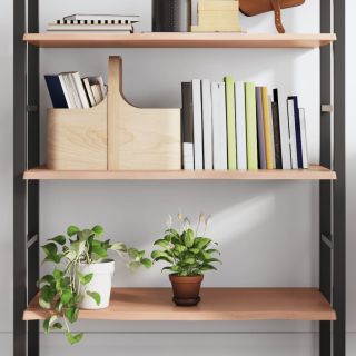 полка настенная, светло-коричневая, 100 x 40 x 2 см, обработанная дубовая древесина