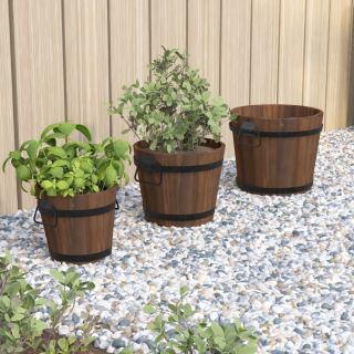 3-osaline puidust taimeämbrite komplekt, nulupuit