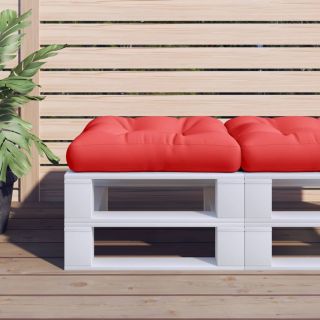 Подушка для сиденья из европоддона, красная, 58 x 58 x 10 см, ткань