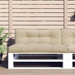 Подушка для сиденья из европоддона, бежевая, 120x40x12 см, ткань