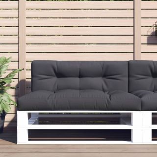 Подушка для сиденья из европоддона, антрацит, 120x40x12 см, ткань