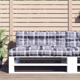 euroaluse istumispadi, hall, ruuduline, 120x40x12 cm, kangas