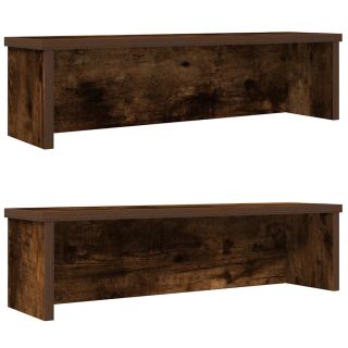 köögiriiulid virnastatavad 2 tk, suitsutatud tamm, 60x15x16 cm