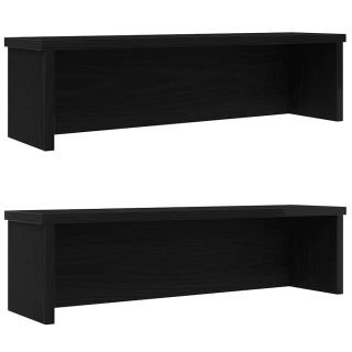 köögiriiulid virnastatavad 2 tk, must, 60x15x16 cm