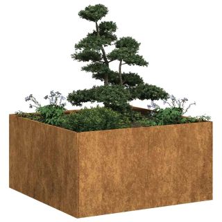 taimekast, rooste, 80x80x40 cm, ilmastikukindel teras