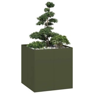 aia taimekast, oliiviroheline, 80x80x80 cm, teras