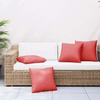 подушки для дивана 4 шт., красные, 50 х 50 см, ткань