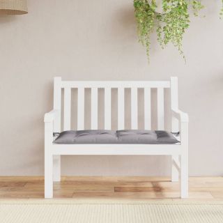 подушка для сиденья садовой скамейки, серая, 110 x 50 x 7 см, ткань оксфорд