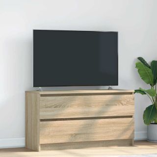 Тумба под телевизор Sonoma, дуб, 100x35x54 см, инженерное дерево