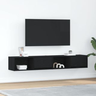 telerikapid 2 tk, must tamm, 80x31x25,5 cm, tehispuit