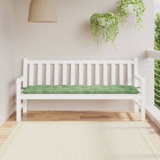 подушка для сиденья садовой скамейки, узор с листьями, 180x50x7 см, ткань оксфорд