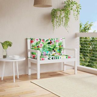 Подушки для сидения садовой скамейки 2 шт., разноцветные, 100x50x7 см