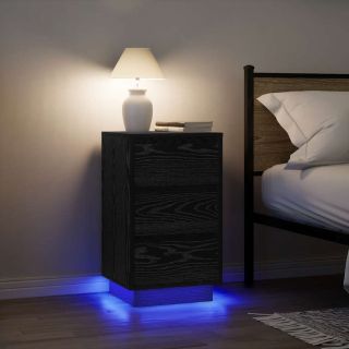 öökapp LED-tuledega, must, 38x34x65 cm