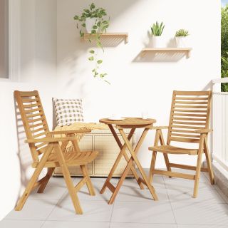 Aiamööbel 2 tk Teak Puidust