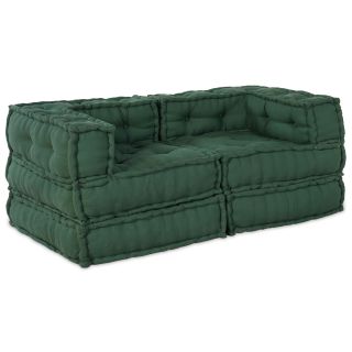 Modulaarne Poufid 2 tk Roheline Kangas