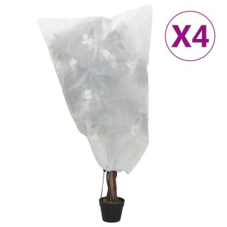 pingutusnööriga taime fliiskatted 4 tk, 70 g/m², 0,8x1 m