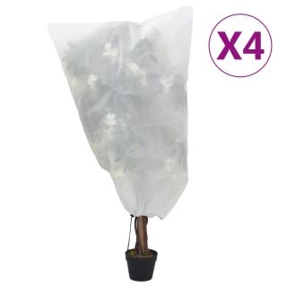 pingutusnööriga taime fliiskatted 4 tk, 70 g/m², 0,8x0,8 m