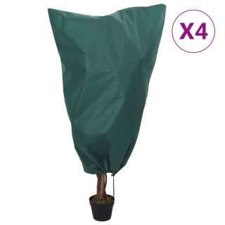 pingutusnööriga taime fliiskatted 4 tk, 70 g/m², 0,8x1 m