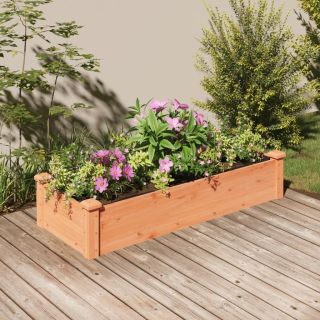 voodriga aia taimelava, pruun, 120 x 45 x 25 cm, nulupuit
