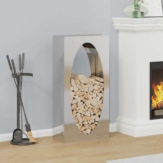 Подставка для дров, 50x23x100 см, нержавеющая сталь