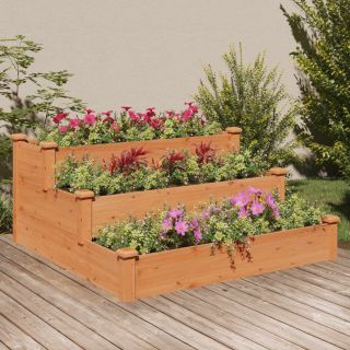 Подставка для садовых растений, коричневая, 120 x 120 x 56 см, ель