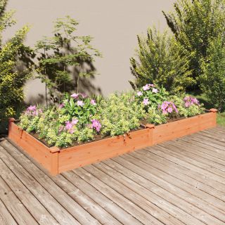 voodriga aia taimelava, pruun, 240 x 120 x 25 cm, nulupuit