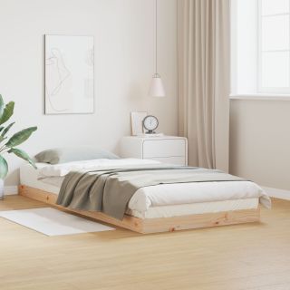 Põrandavoodi Raam Valge 80x220 cm Täispuit Männipuit