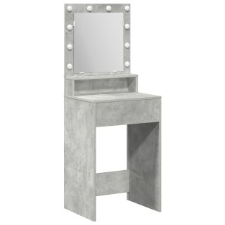 Tualettlaud LED-valgustitega Betoonihall 50x41x135 cm