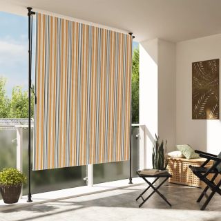 väliruloo, kollane ja valge, 150 x 270 cm, kangas ja teras