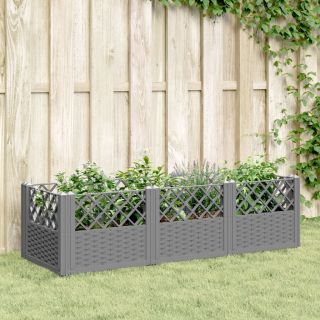 vaiadega taimekast, helehall, 123,5x43,5x43,5 cm, PP