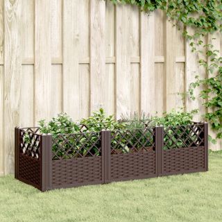 vaiadega taimekast, pruun, 123,5 x 43,5 x 43,5 cm, PP