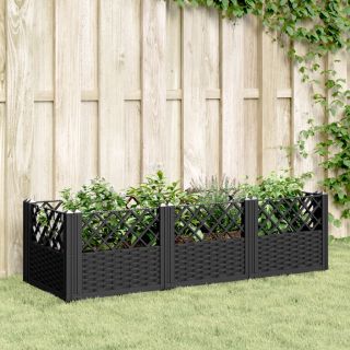 vaiadega taimekast, must, 123,5 x 43,5 x 43,5 cm, PP