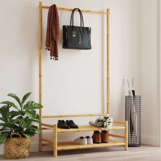 riiulitega riidenagi, 103 x 40 x 183 cm, bambus
