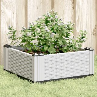 vaiadega taimekast, valge, 42,5x42,5x28,5 cm, PP