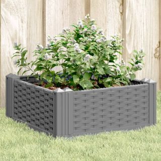 vaiadega taimekast, helehall, 42,5x42,5x28,5 cm, PP