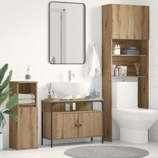 Vannitoa Valamu Kõrgus Artisan Tamm 80x30x60 cm Töödeldud Puit