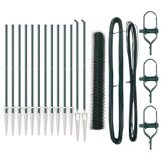 Heksi aed Roheline 1.4x25 m Teras,Aia postid koos naelaga 13 tk Ø32 mm 160 cm Galvaniseeritud teras