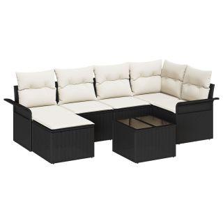 6-osaline aia diivanikomplekt koos padjaga pruun polü rattan,2-kohaline aia diivan panipaiga ja patjadega must polü rattan