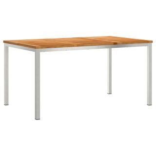 Välistingimustes söögilaud 150x90x75 cm Tugev puidust tiikpuu