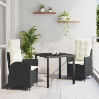 7-osaline Aia Toitlustuskomplekt Padjadega - Beež - Polü Rattan