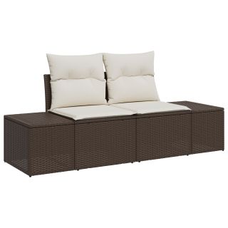 2-kohta ai sofa padjadega Pruun Polürotang