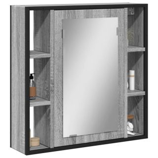 vannitoa peegelkapp, hall Sonoma tamm, 60x16x60 cm, tehispuit