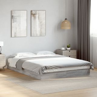 voodiraam, hall Sonoma tamm, 140 x 200 cm, tehispuit
