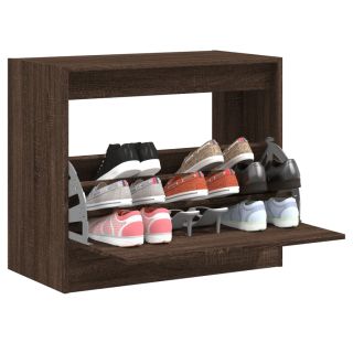 Тумба для обуви, коричневый дуб, 80 x 42 x 69 см, искусственное дерево
