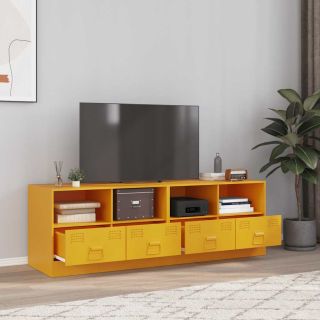 Тумбы под ТВ 2 шт., горчично-желтые, 67 x 39 x 44 см, сталь