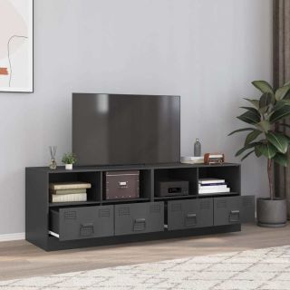 Тумбы под ТВ 2 шт., антрацит, 67 x 39 x 44 см, сталь