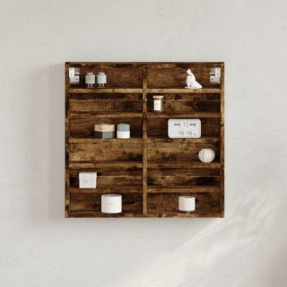 vitriinkapp, suitsutatud tamm, 60x8,5x58 cm