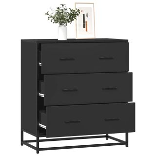 puhvetkapp, must, 68x35x76 cm, tehispuit ja metall