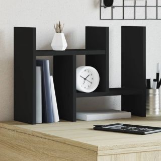 kirjutuslaua korrastaja, must, 34,5x15,5x35,5 cm, tehispuit